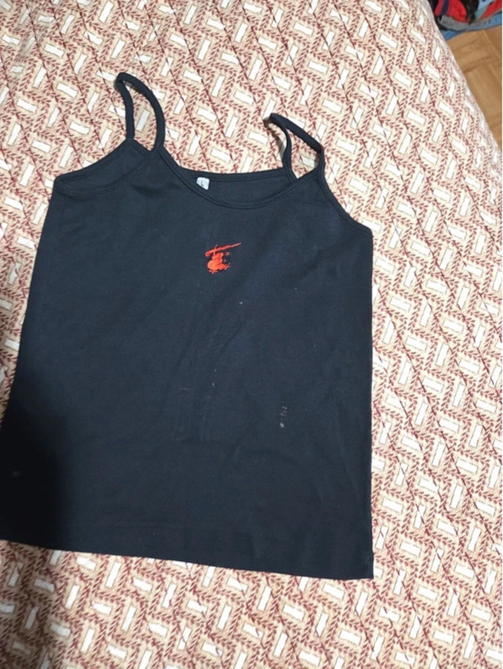 Y2k tank top black womens L